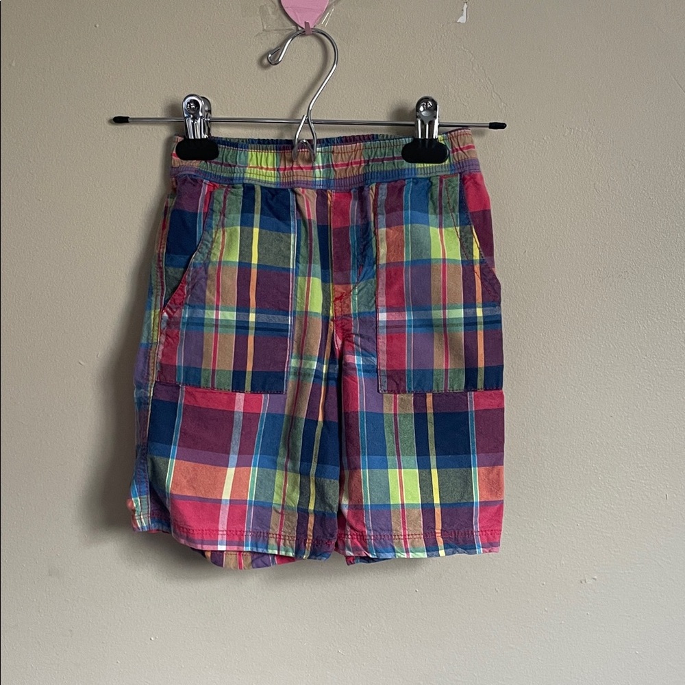 Colorful Plaid Kids Shorts (Bin T)